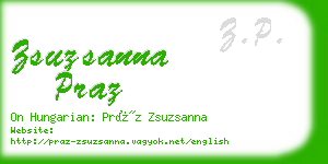 zsuzsanna praz business card